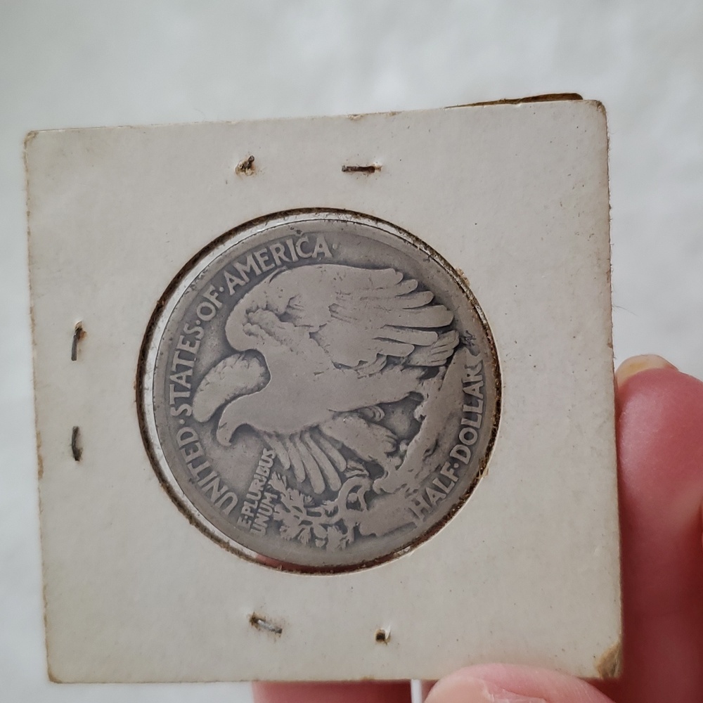 1919 USA Walking Liberty Half Dollar 1/2 Silver Coin Rare - Picture 8 of 9